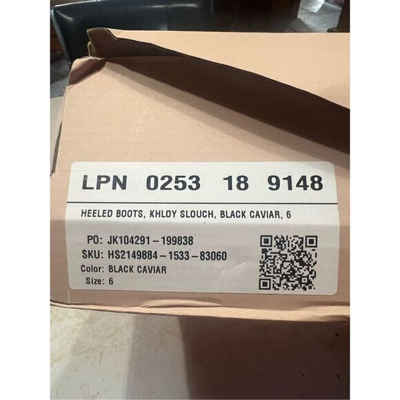 Just fab Khloy Slouch Black Heeled Boots Sz 6 NIB - Picture 8 of 8